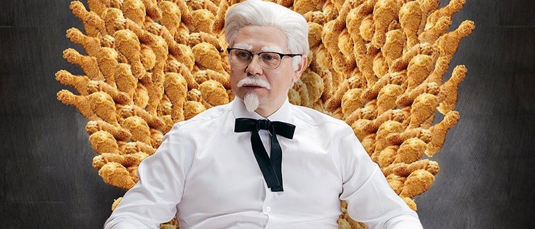 Основатель kfc. Новый актёр полковник Сандерс 2020. Полковник Сандерс из рекламы КФС. Реклама KFC полковник Сандерс. Кентукки Фрайд Чикен основатель.